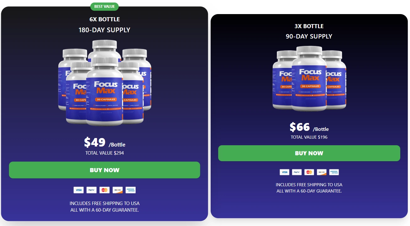 FocusMax order page